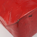 LOUIS VUITTON Monogram Vernis Reade MM Hand Bag Red Rouge M91086 LV Auth gh2202-15