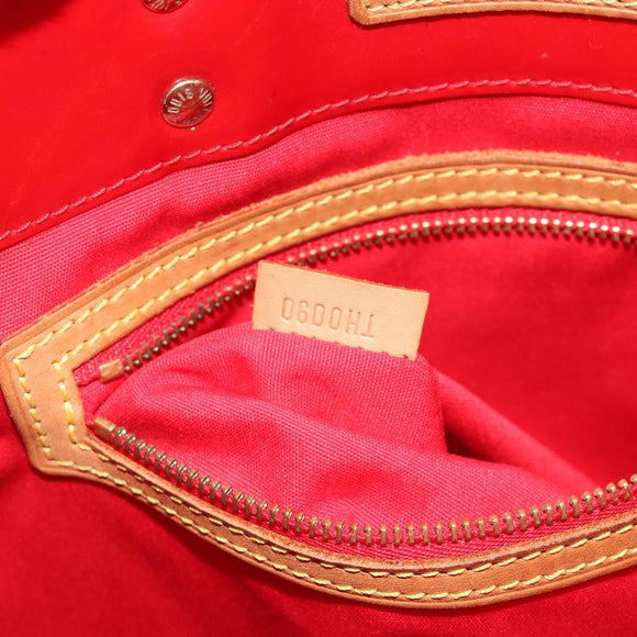 LOUIS VUITTON Monogram Vernis Reade MM Hand Bag Red Rouge M91086 LV Auth gh2202