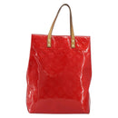 LOUIS VUITTON Monogram Vernis Reade MM Hand Bag Red Rouge M91086 LV Auth gh2202-13