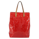 LOUIS VUITTON Monogram Vernis Reade MM Hand Bag Red Rouge M91086 LV Auth gh2202-2