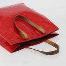 LOUIS VUITTON Monogram Vernis Reade MM Hand Bag Red Rouge M91086 LV Auth gh2202-6