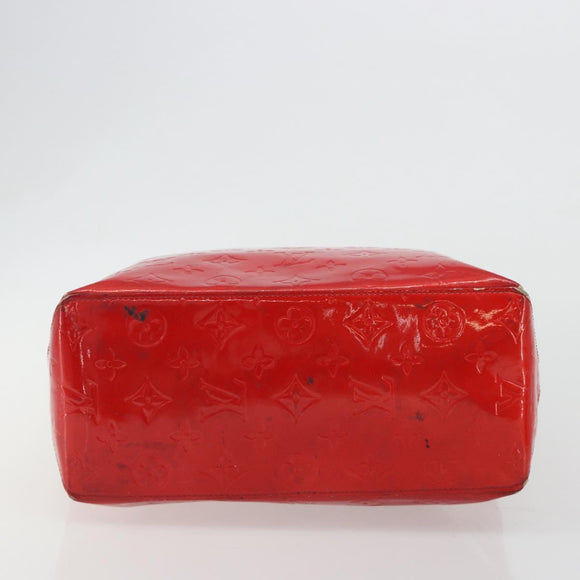 LOUIS VUITTON Monogram Vernis Reade MM Hand Bag Red Rouge M91086 LV Auth gh2202