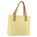 LOUIS VUITTON Monogram Vernis Houston Hand Bag Perle M91342 LV Auth gh2203A-1