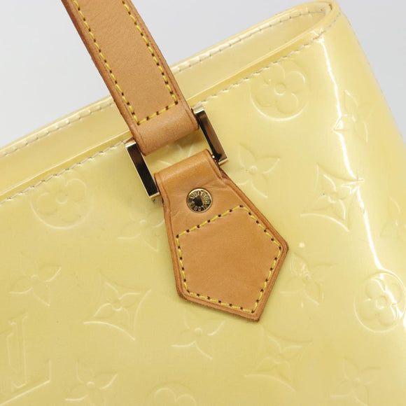 LOUIS VUITTON Monogram Vernis Houston Hand Bag Perle M91342 LV Auth gh2203A