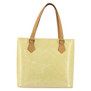 LOUIS VUITTON Monogram Vernis Houston Hand Bag Perle M91342 LV Auth gh2203A-2