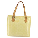 LOUIS VUITTON Monogram Vernis Houston Hand Bag Perle M91342 LV Auth gh2203A-3