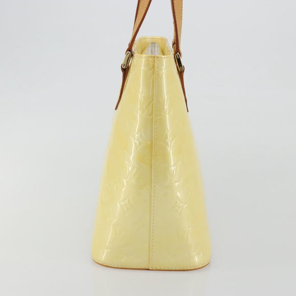 LOUIS VUITTON Monogram Vernis Houston Hand Bag Perle M91342 LV Auth gh2203A