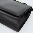 Salvatore Ferragamo Vala Shoulder Bag Leather Black Gold Auth gh2205A-8