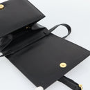 Salvatore Ferragamo Vala Shoulder Bag Leather Black Gold Auth gh2205A-9