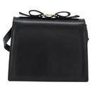 Salvatore Ferragamo Vala Shoulder Bag Leather Black Gold Auth gh2205A-13