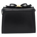Salvatore Ferragamo Vala Shoulder Bag Leather Black Gold Auth gh2205A-2