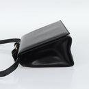 Salvatore Ferragamo Vala Shoulder Bag Leather Black Gold Auth gh2205A-3