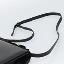 Salvatore Ferragamo Vala Shoulder Bag Leather Black Gold Auth gh2205A-14