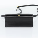 Salvatore Ferragamo Vala Shoulder Bag Leather Black Gold Auth gh2205A-5