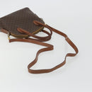CELINE Macadam Canvas Hand Bag PVC Leather 2way Brown Gold Auth gh2206-9