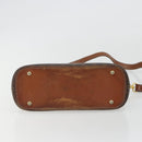 CELINE Macadam Canvas Hand Bag PVC Leather 2way Brown Gold Auth gh2206-6