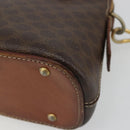 CELINE Macadam Canvas Hand Bag PVC Leather 2way Brown Gold Auth gh2206-16