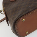 CELINE Macadam Canvas Hand Bag PVC Leather 2way Brown Gold Auth gh2206-19