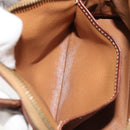 CELINE Macadam Canvas Hand Bag PVC Leather 2way Brown Gold Auth gh2206-23