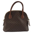 CELINE Macadam Canvas Hand Bag PVC Leather 2way Brown Gold Auth gh2206-2