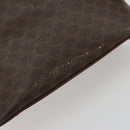 CELINE Macadam Canvas Hand Bag PVC Leather 2way Brown Gold Auth gh2206-3