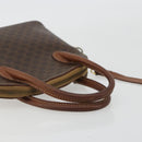 CELINE Macadam Canvas Hand Bag PVC Leather 2way Brown Gold Auth gh2206-8
