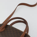 CELINE Macadam Canvas Hand Bag PVC Leather 2way Brown Gold Auth gh2206-14