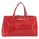 LOUIS VUITTON Monogram Vernis Wilshire PM Hand Bag Rose Pop M93643 Auth gh2207-13