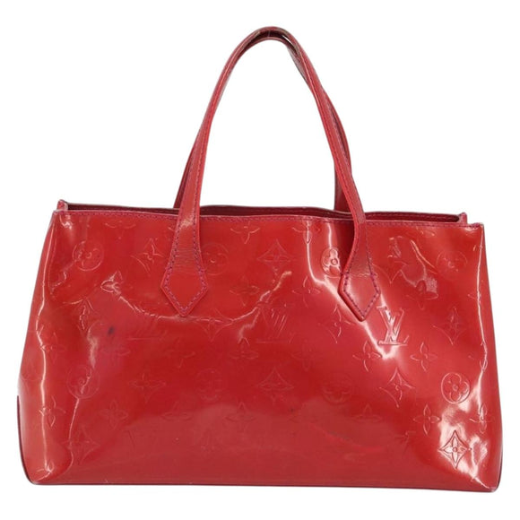 LOUIS VUITTON Monogram Vernis Wilshire PM Hand Bag Rose Pop M93643 Auth gh2207
