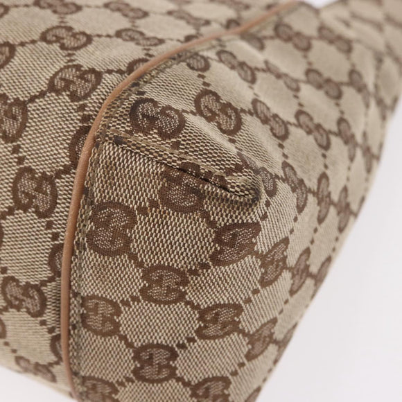 GUCCI GG Canvas Hand Bag Beige 101333 Auth gh2208