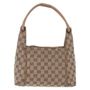 GUCCI GG Canvas Hand Bag Beige 101333 Auth gh2208-2