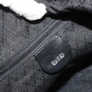 GUCCI Bamboo Hand Bag Canvas Black Silver 000 1956 0531 Auth gh2209A-17