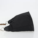 GUCCI Bamboo Hand Bag Canvas Black Silver 000 1956 0531 Auth gh2209A-4