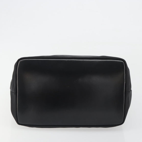 GUCCI Bamboo Hand Bag Canvas Black Silver 000 1956 0531 Auth gh2209A
