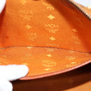 MCM Logogram Vicetos Boston Bag PVC Leather 2way Brown Gold Auth gh221-19