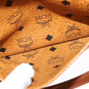 MCM Logogram Vicetos Boston Bag PVC Leather 2way Brown Gold Auth gh221-20