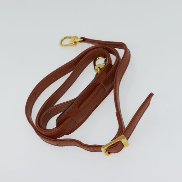 MCM Logogram Vicetos Boston Bag PVC Leather 2way Brown Gold Auth gh221