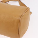 PRADA Chain Shoulder Bag Leather Beige Gold Auth gh2210A-15
