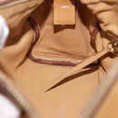 PRADA Chain Shoulder Bag Leather Beige Gold Auth gh2210A-22