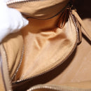 PRADA Chain Shoulder Bag Leather Beige Gold Auth gh2210A-24