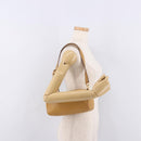 PRADA Chain Shoulder Bag Leather Beige Gold Auth gh2210A-25