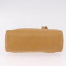 PRADA Chain Shoulder Bag Leather Beige Gold Auth gh2210A-5