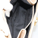 Salvatore Ferragamo Gancini Hand Bag Leather 2way Beige Gold Auth gh2211-11
