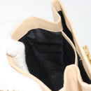 Salvatore Ferragamo Gancini Hand Bag Leather 2way Beige Gold Auth gh2211-19