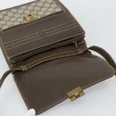 GUCCI GG Supreme Web Sherry Line Shoulder Bag PVC Beige Gold Auth gh2212-18