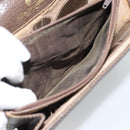 GUCCI GG Supreme Web Sherry Line Shoulder Bag PVC Beige Gold Auth gh2212-22