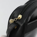 Salvatore Ferragamo Vala Shoulder Bag Leather Black Gold Auth gh2213-10