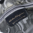 Salvatore Ferragamo Vala Shoulder Bag Leather Black Gold Auth gh2213-12