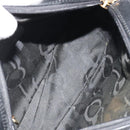 Salvatore Ferragamo Vala Shoulder Bag Leather Black Gold Auth gh2213-11