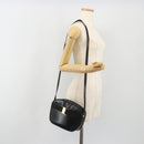 Salvatore Ferragamo Vala Shoulder Bag Leather Black Gold Auth gh2213-23